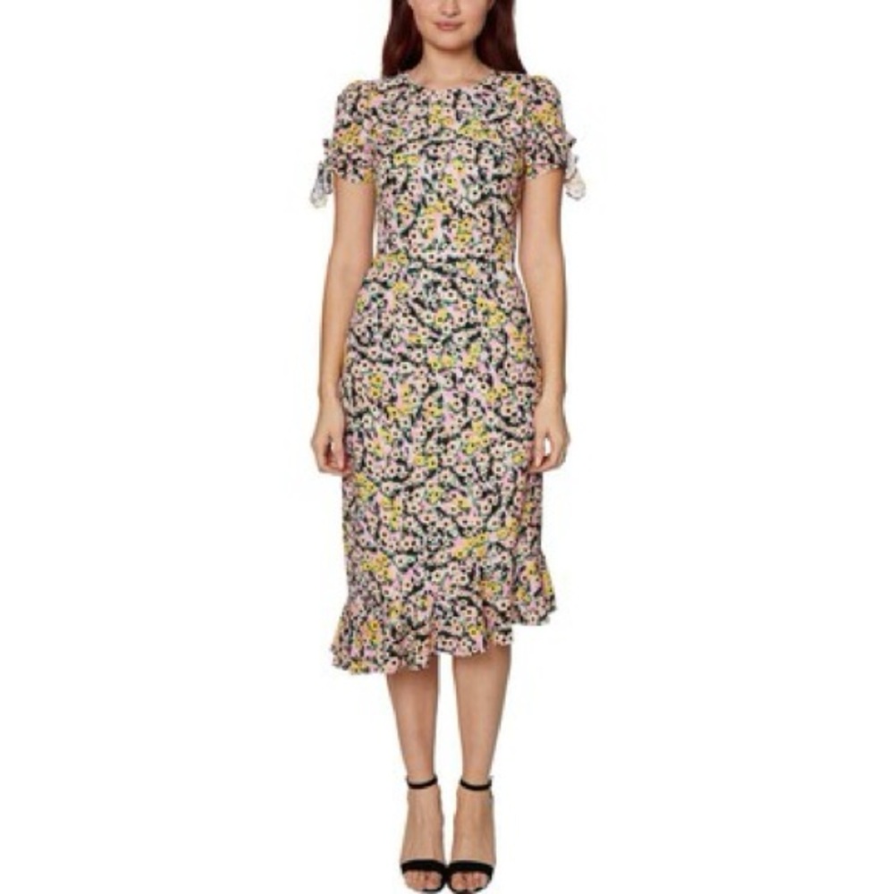Betsey Johnson Multicolor Floral Midi Dress
